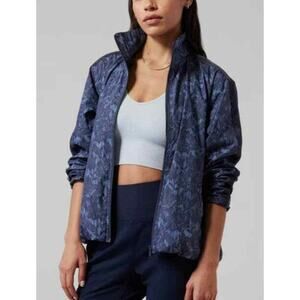 ATHLETA Sightseer Jacket Athletic Lace Ethereal Bloom Blue XS Windbreaker